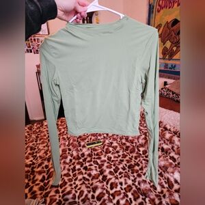 SHEIN Light Green Long Sleeve Top